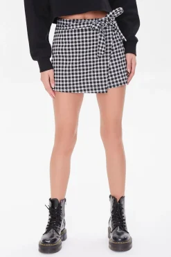 Gingham Wrap Skort