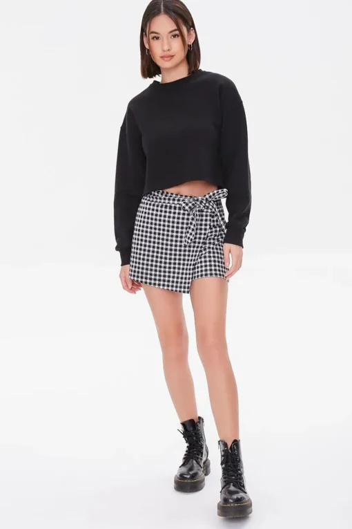Gingham Wrap Skort