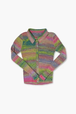 Girls Abstract Print Cardigan Sweater (Kids)