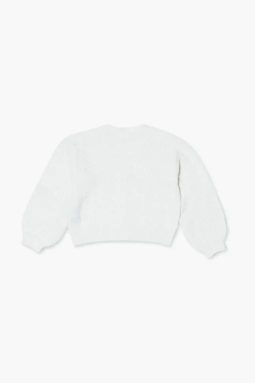 Girls Balloon-Sleeve Cardigan Sweater (Kids)