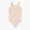 Girls Barbie® Floral One-Piece Swimsuit (Kids)