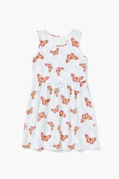 Girls Butterfly Checkered Dress (Kids)