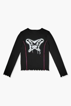 Girls Butterfly Graphic Top (Kids)