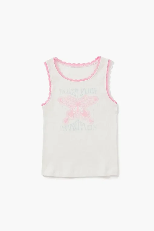Girls Butterfly Graphic Tank Top (Kids)