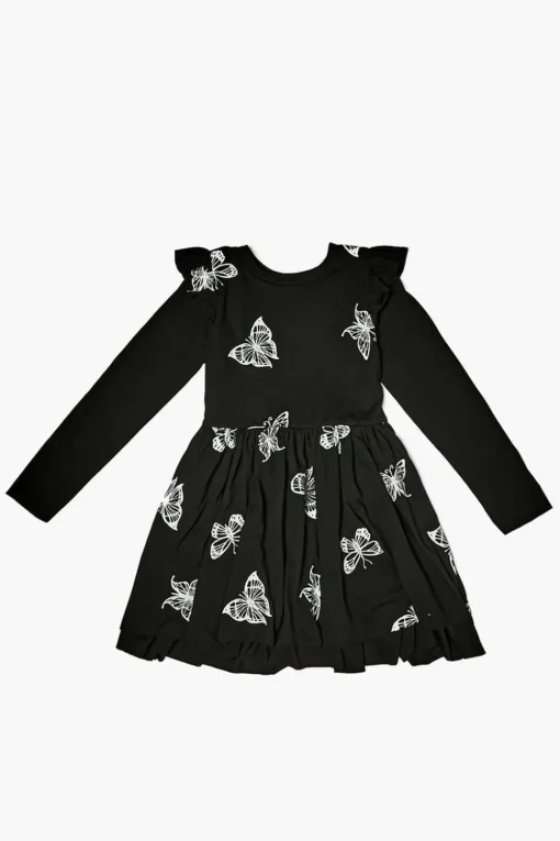 Girls Butterfly Print Dress (Kids)