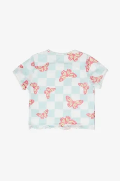 Girls Checkered Butterfly Tee (Kids)