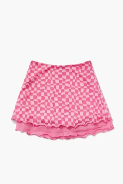 Girls Checkered Tiered Skirt (Kids)