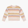 Girls Chevron Fuzzy-Knit Sweater (Kids)