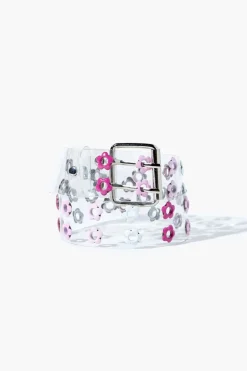 Girls Clear Flower Hip Belt (Kids)