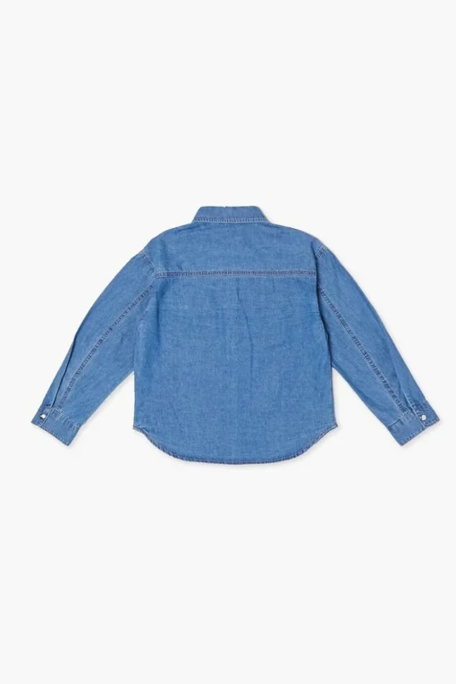 Girls Denim Long-Sleeve Shirt (Kids)