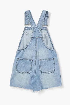 Girls Denim Overall Shorts (Kids)