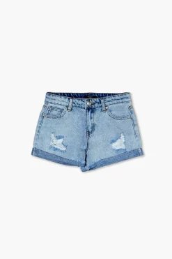 Girls Distressed Denim Shorts (Kids)