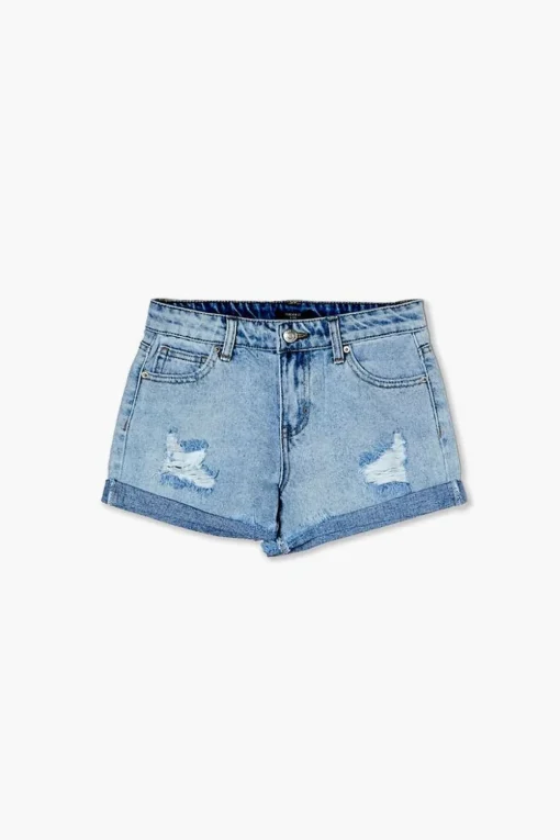 Girls Distressed Denim Shorts (Kids)