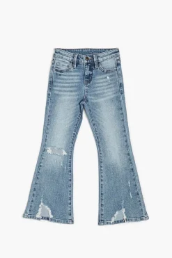 Girls Distressed Flare Jeans (Kids)
