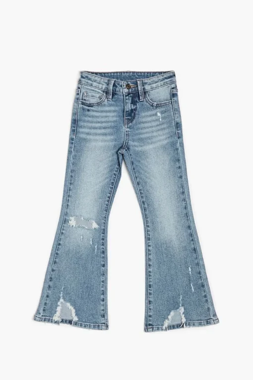 Girls Distressed Flare Jeans (Kids)