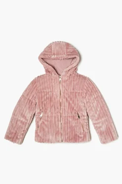 Girls Faux Fur Zip-Up Coat (Kids)