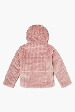 Girls Faux Fur Zip-Up Coat (Kids)