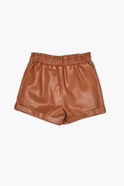 Girls Faux Leather Shorts (Kids)