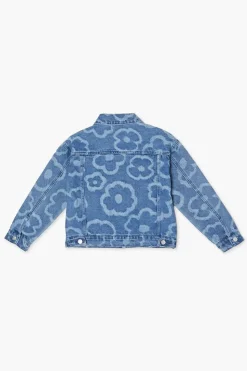 Girls Floral Denim Shacket (Kids)