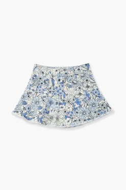 Girls Floral Denim Skirt (Kids)