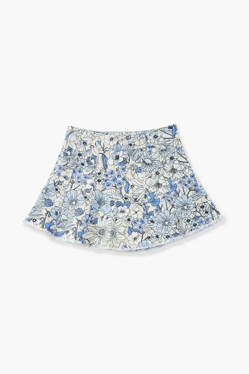 Girls Floral Denim Skirt (Kids)
