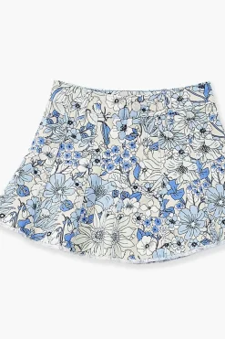Girls Floral Denim Skirt (Kids)