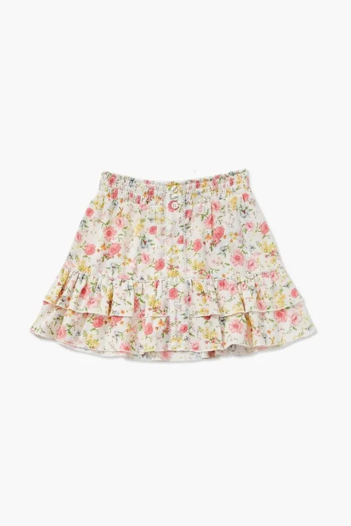 Girls Floral Flounce Skirt (Kids)