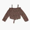 Girls Floral Open-Shoulder Top (Kids)