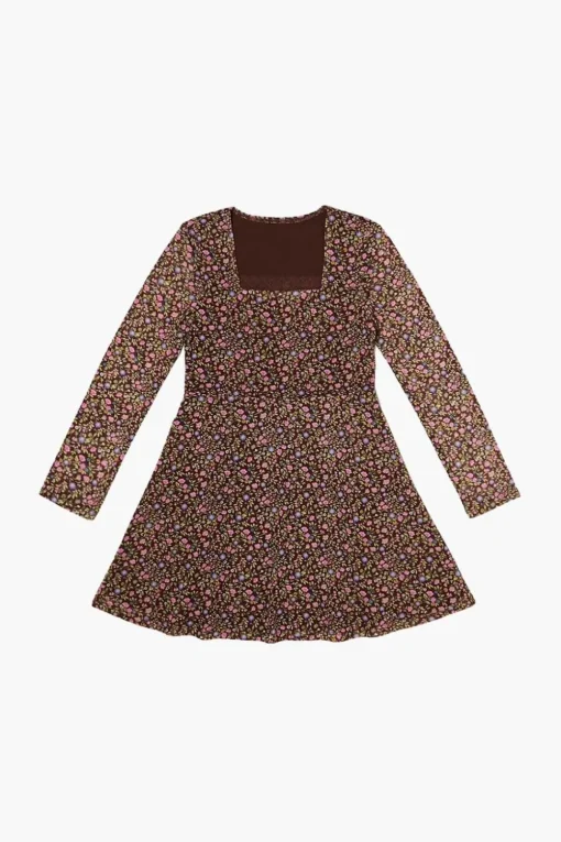Girls Floral Print Dress (Kids)