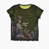 Girls Floral Print Mesh Tee (Kids)