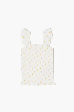 Girls Floral Print Smocked Top (Kids)