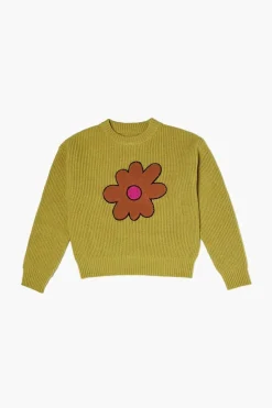 Girls Flower Graphic Sweater (Kids)