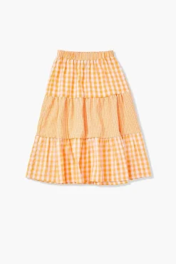 Girls Gingham Maxi Skirt (Kids)