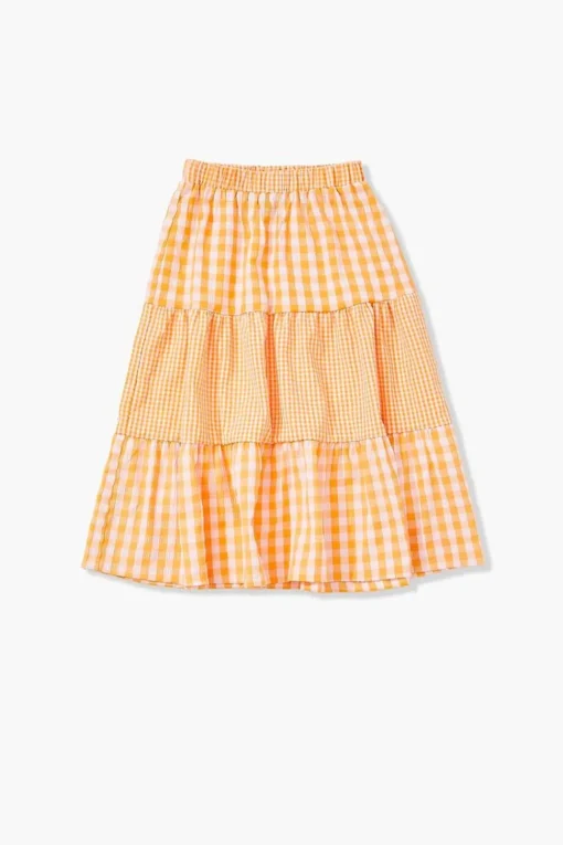 Girls Gingham Maxi Skirt (Kids)