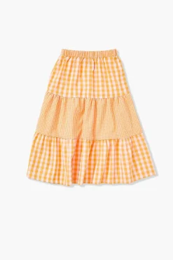 Girls Gingham Maxi Skirt (Kids)