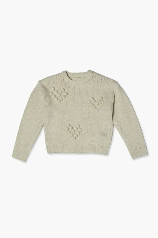 Girls Heart Ball-Knit Sweater (Kids)