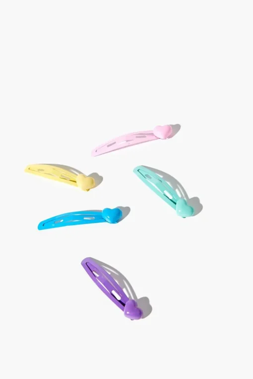 Girls Heart Snap Clip Set (Kids)