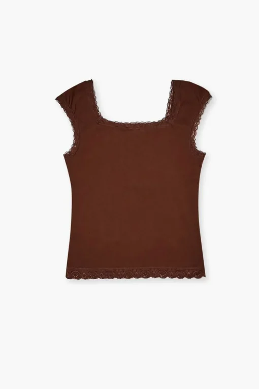 Girls Lace-Trim Cap-Sleeve Top (Kids)