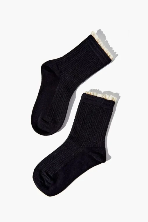 Girls Lace-Trim Crew Socks (Kids)
