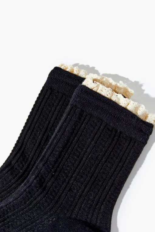 Girls Lace-Trim Crew Socks (Kids)