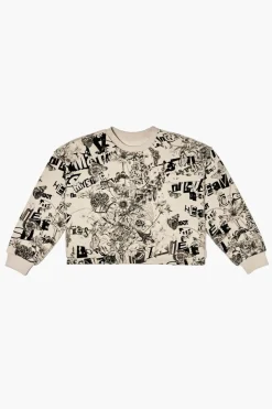 Girls Nature Graphic Cropped Pullover (Kids)