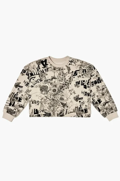 Girls Nature Graphic Cropped Pullover (Kids)