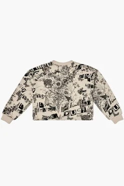 Girls Nature Graphic Cropped Pullover (Kids)