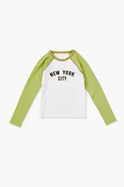 Girls New York Baseball Tee (Kids)