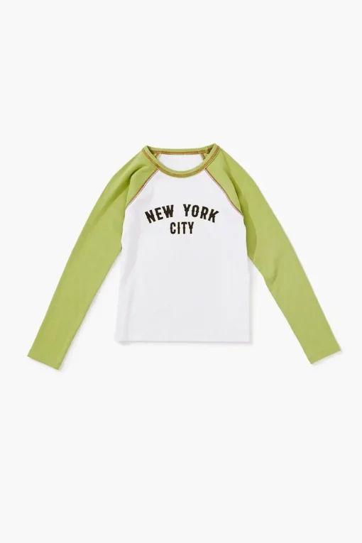 Girls New York Baseball Tee (Kids)