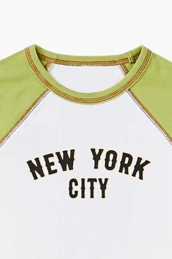 Girls New York Baseball Tee (Kids)
