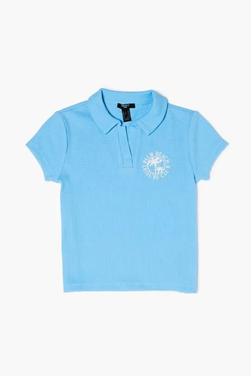Girls Palm Beach Graphic Polo Shirt (Kids)