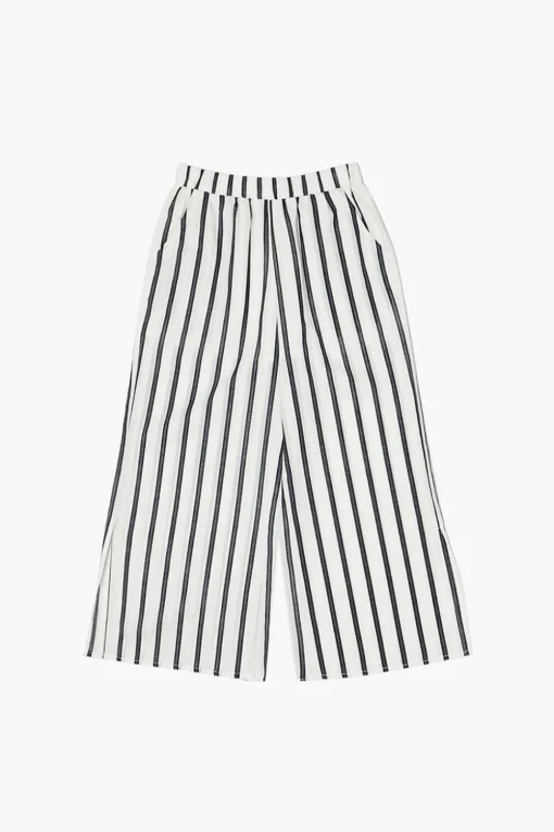 Girls Pinstriped Wide-Leg Pants (Kids)