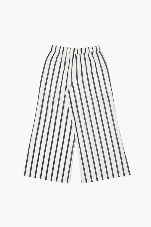 Girls Pinstriped Wide-Leg Pants (Kids)
