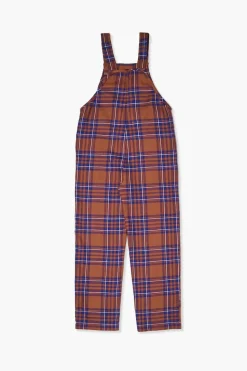 Girls Plaid Overalls (Kids)